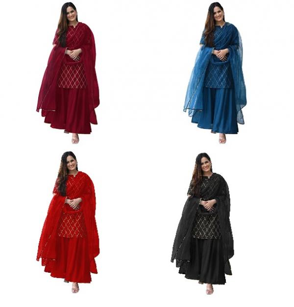 Sharara 101 Fancy Rayon exclusive Kurti With Bottom Dupatta Collection